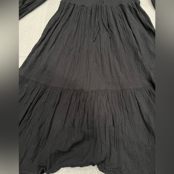 [S]In Loom WMN 3/4 Sleeve Square Neck Smocked Mid Dress Cute A Line Swing Beach - Picture 4 of 11